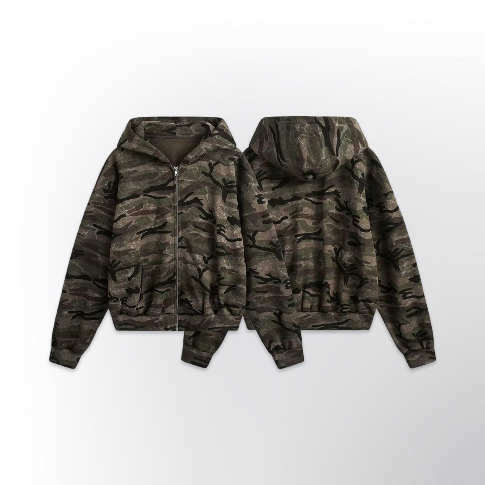 ‘Camo’ Zip Hoodie